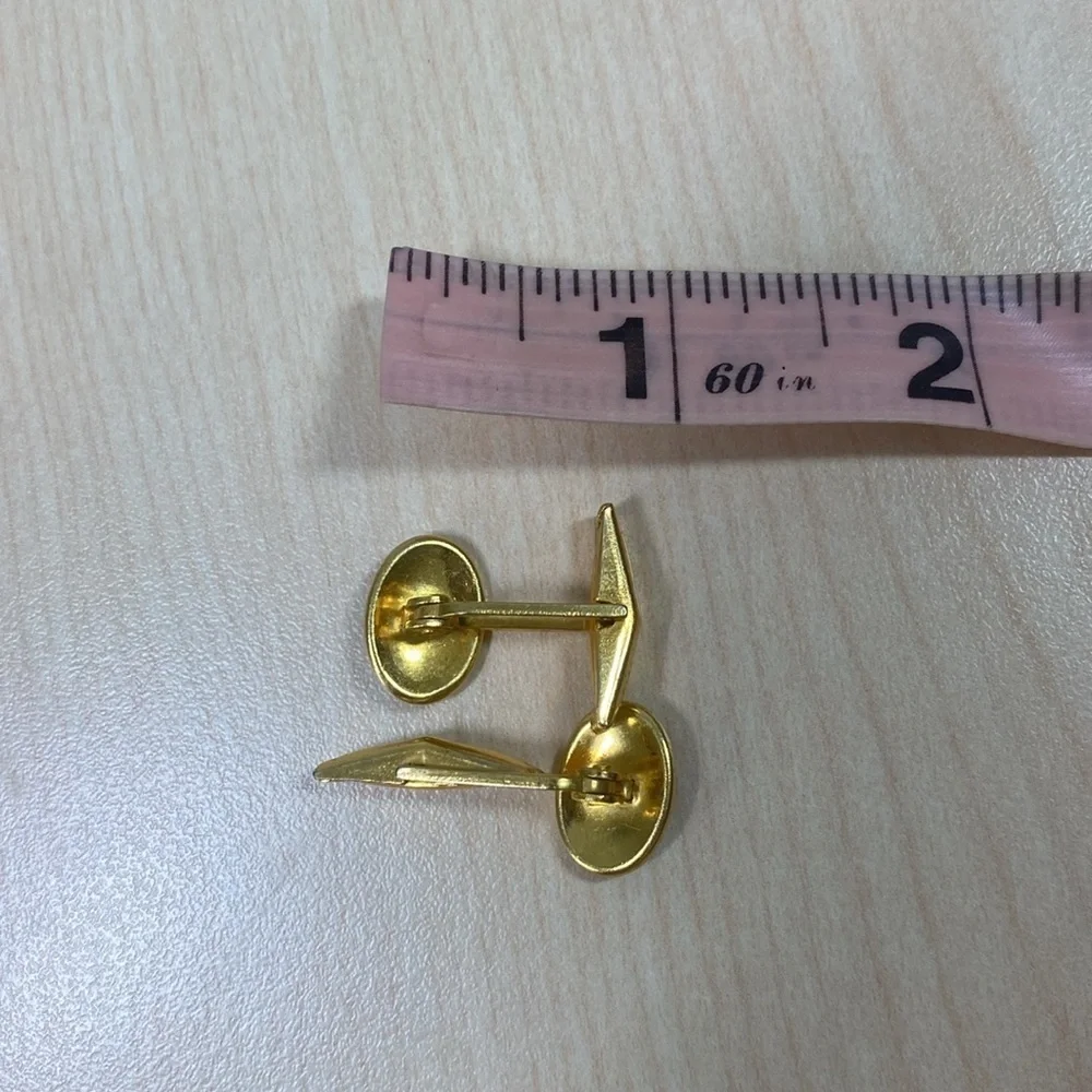 Vintage Elegant Gold tone and Black Cufflinks